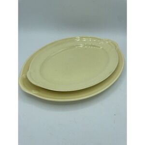 Lu-Ray Pastels USA‎ T.S.&T. Serving Platters Yellow 11.5" &  13.5"